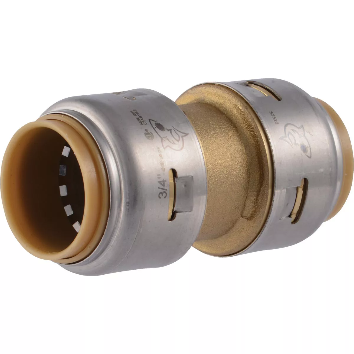 SharkBite 3/4 In. Push-to-Connect Straight Brass Coupling