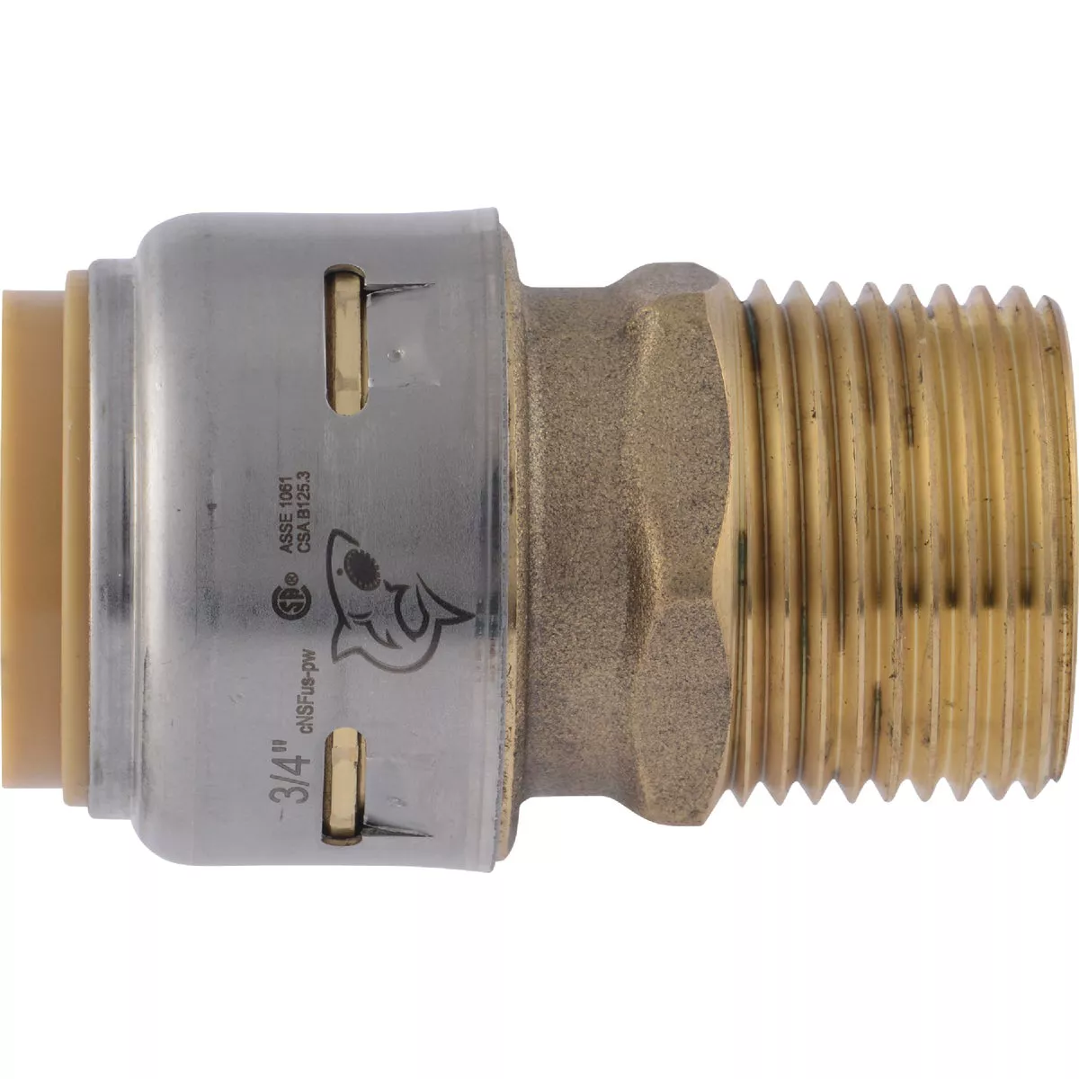 SharkBite 3/4 In. x 3/4 In. MNPT Straight Brass Push-to-Connect Male Adapter - photo 3