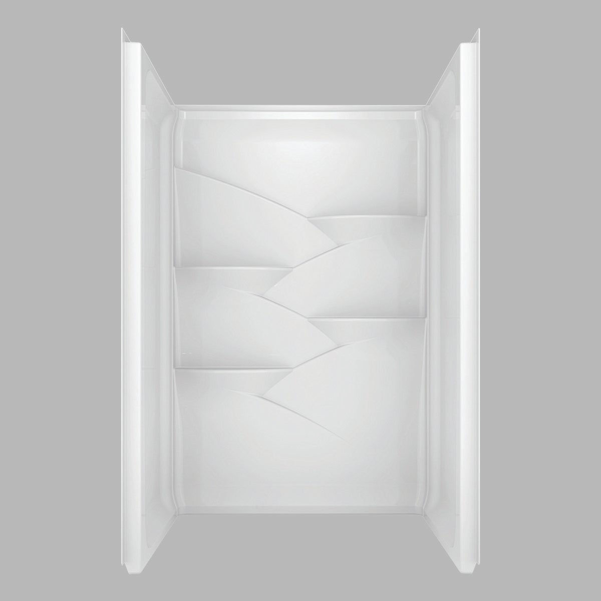 Delta Laurel 48 In. x 34 In. Shower Wall Set in White (3Piece) Do it