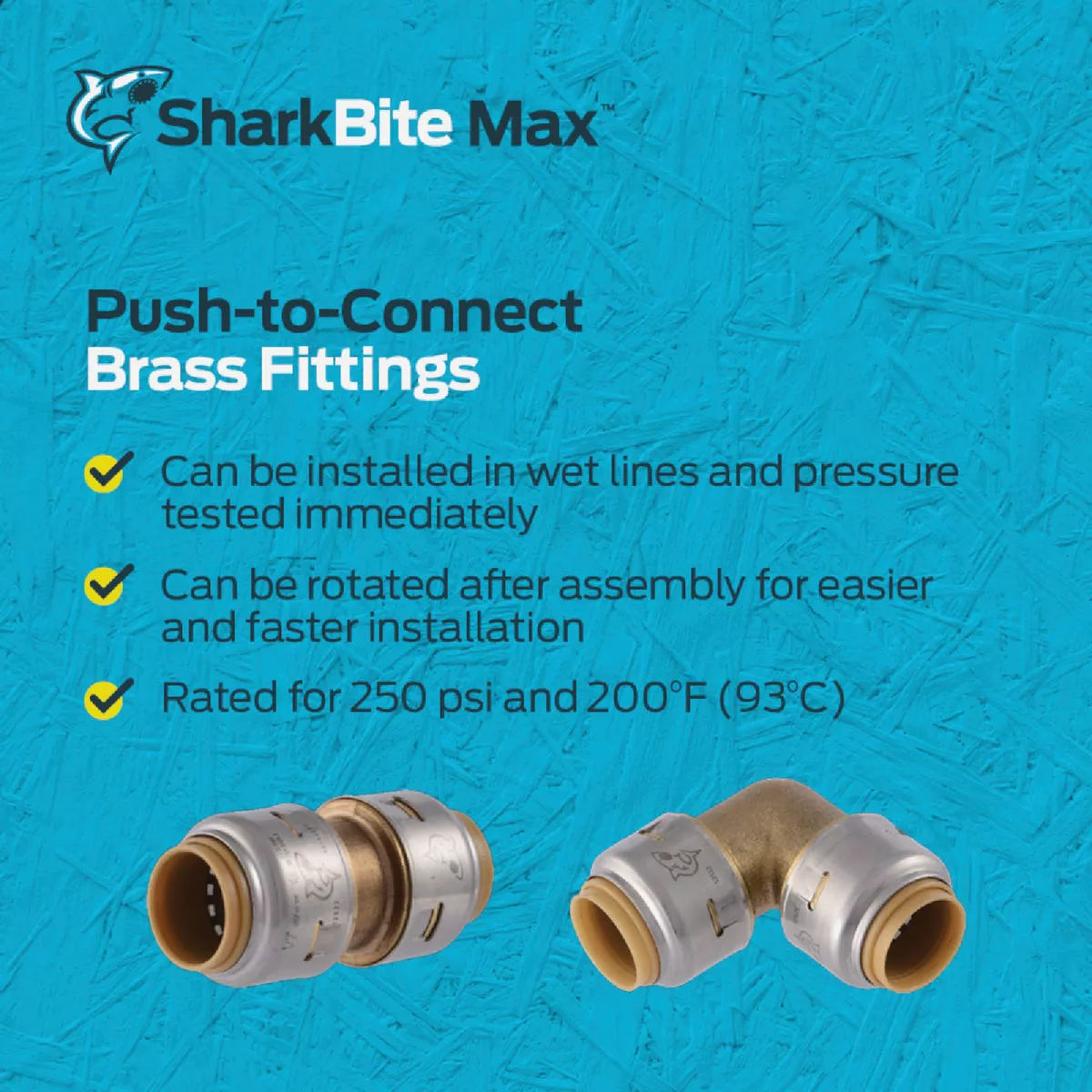 SharkBite 3/4 In. x 3/4 In. 90 Deg. Push-to-Connect Brass Elbow (1/4 Bend) - photo 5