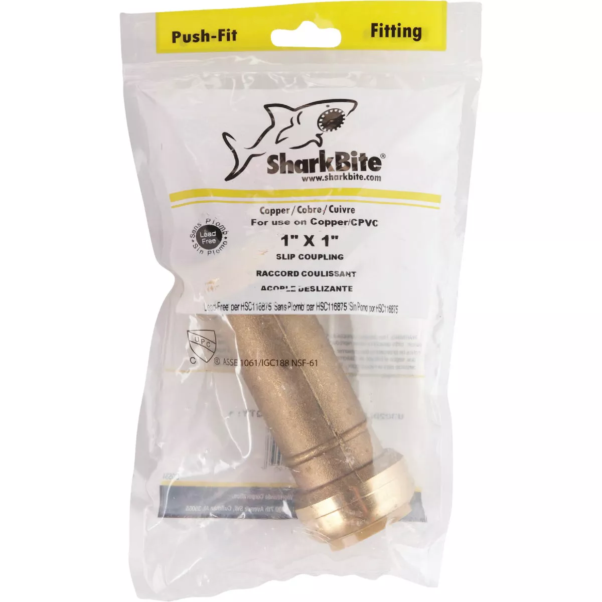 SharkBite 1 In. Push-to-Connect Brass Repair Coupling - photo 2