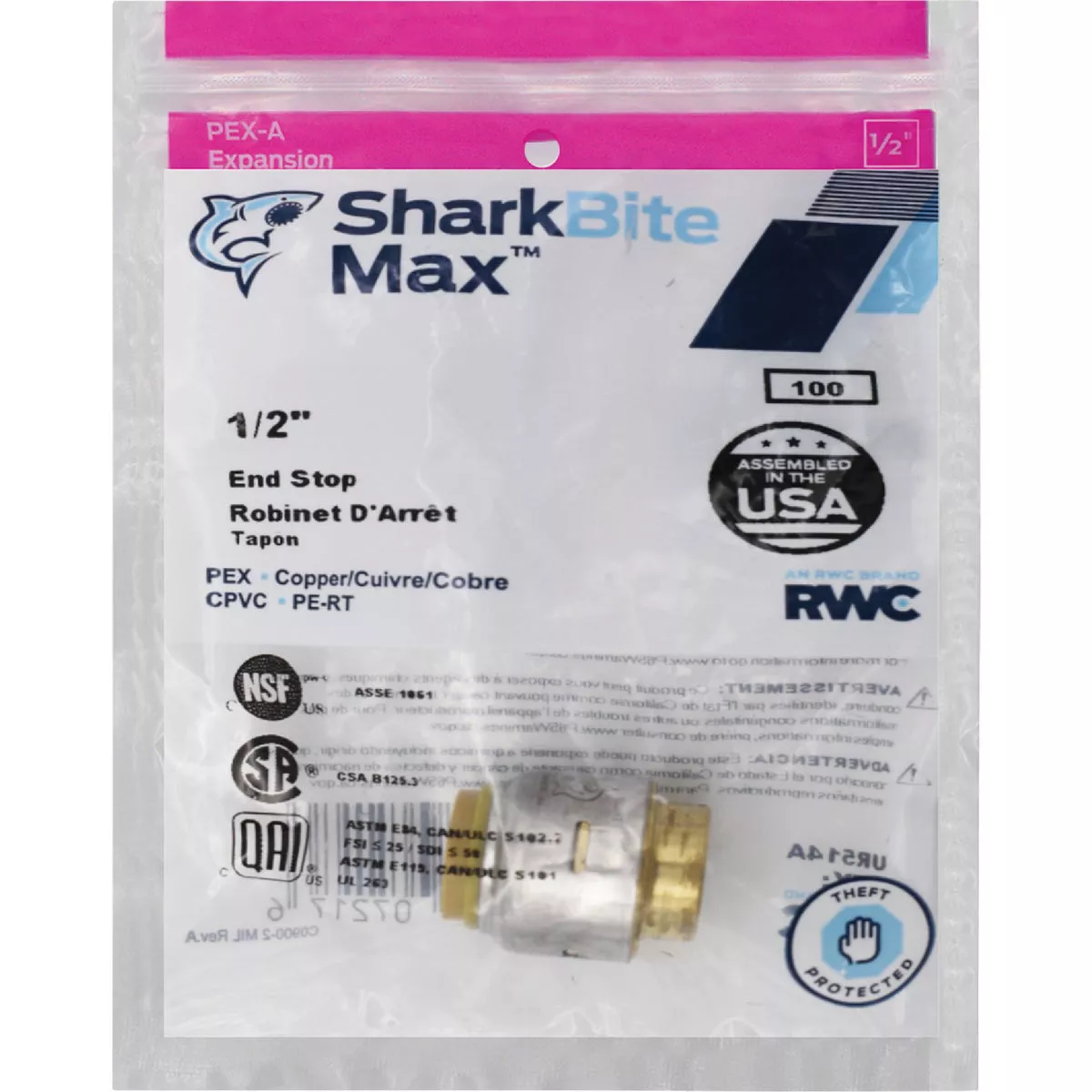 SharkBite 1/2 In. Push-to-Connect Brass End Push Cap - photo 2