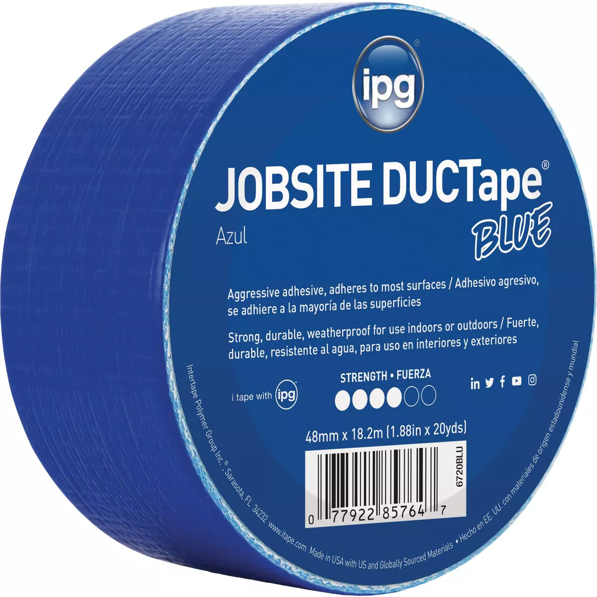 Intertape DUCTape 1.88 In. x 20 Yd. General Purpose Duct Tape, Blue