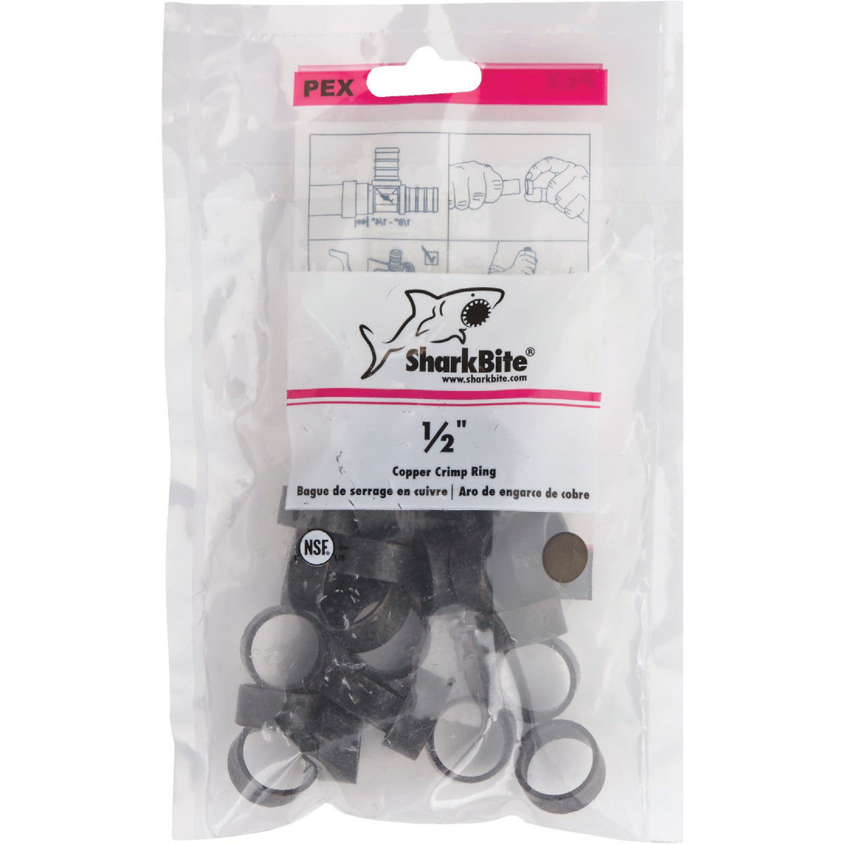SharkBite 1/2 In. Copper PEX Crimp Ring (25-Pack) | Do it Best