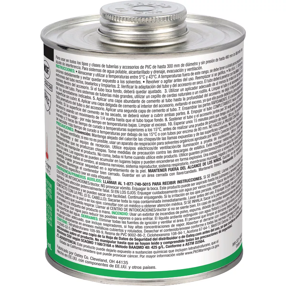 Oatey 32 Oz. Low Voc Heavy Bodied Heavy-Duty Clear PVC Cement - photo 2
