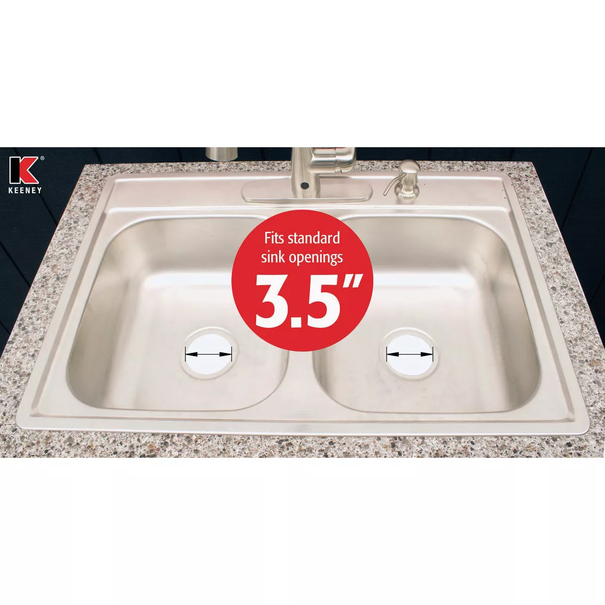 Keeney Work Horse 3-1/2 In. to 4 In. Black Stainless Steel Strainer - photo 2