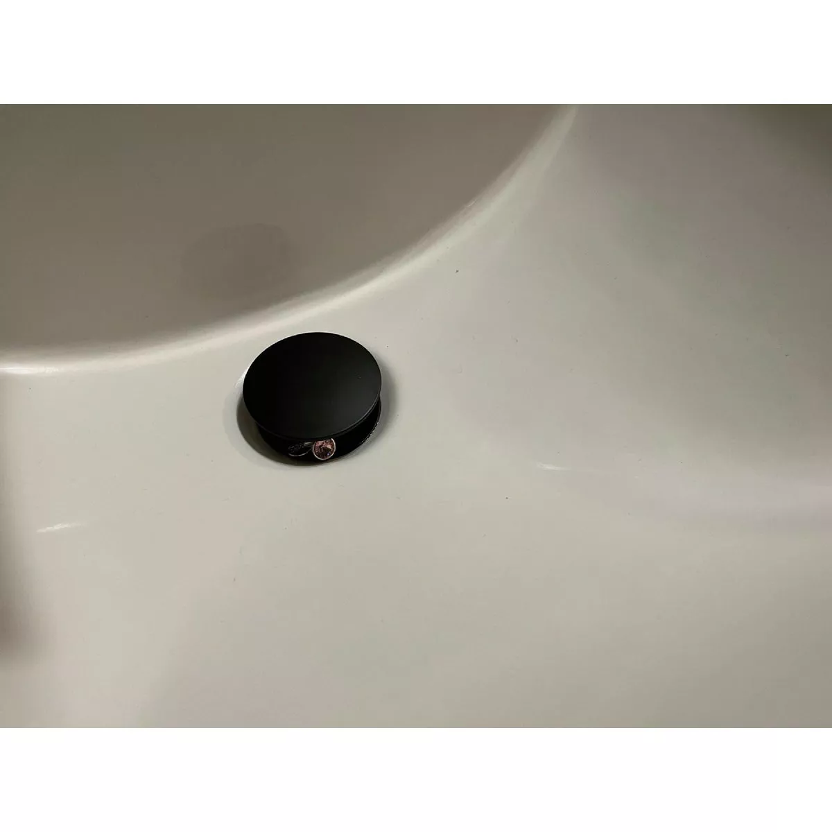 Compass Manufacturing 1-1/4 In. Matte Black Easy Clean Drain Safeguard Push Style Pop-Up Drain - photo 3