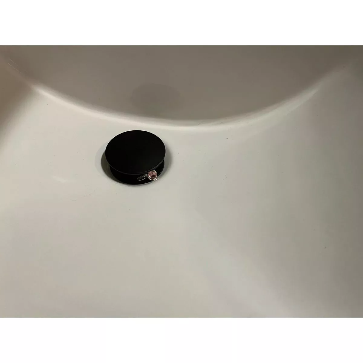 Compass Manufacturing 1-1/4 In. Matte Black Easy Clean Drain Safeguard Push Style Pop-Up Drain - photo 2