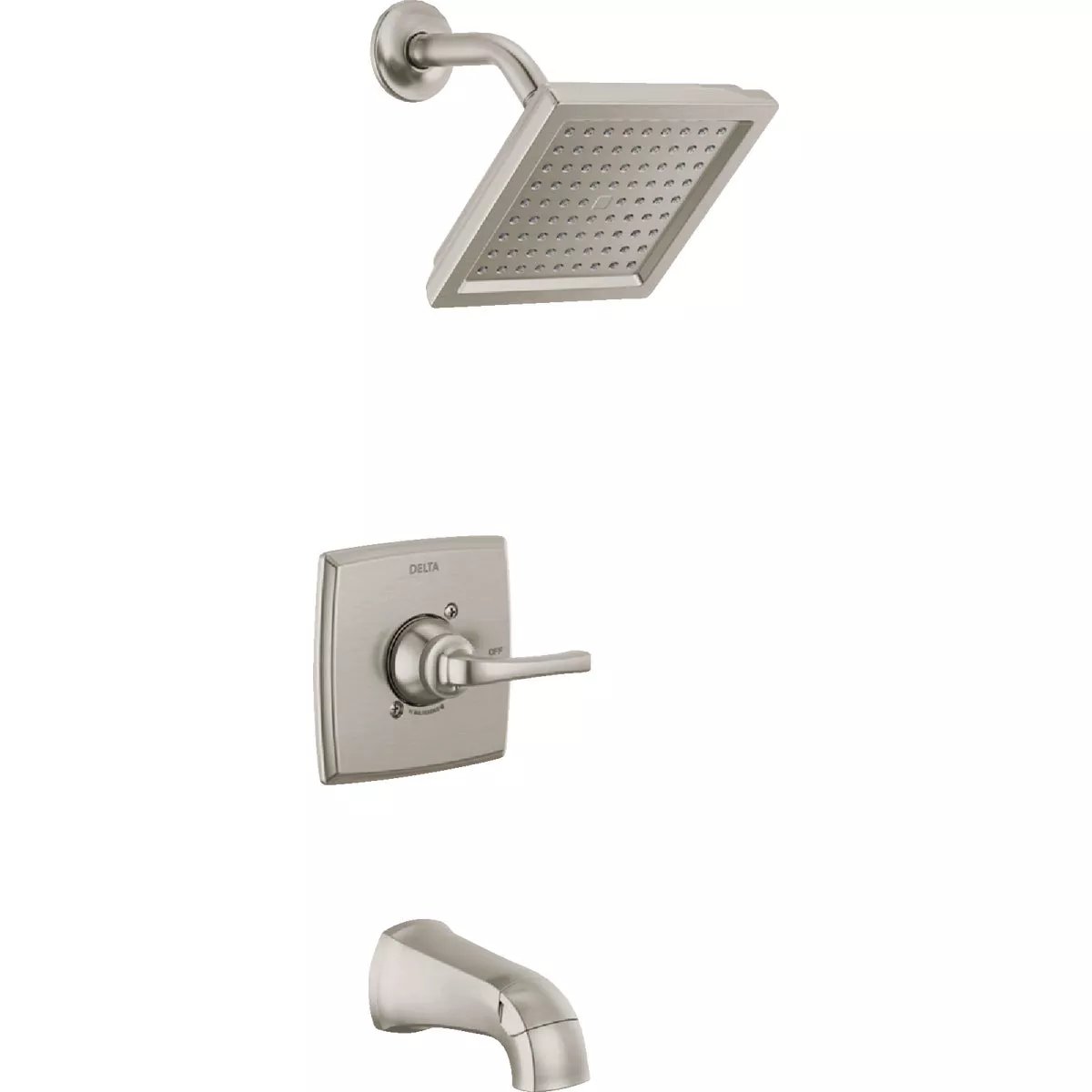 Delta Geist Brushed Nickel Single-Handle Tub and Shower Faucet