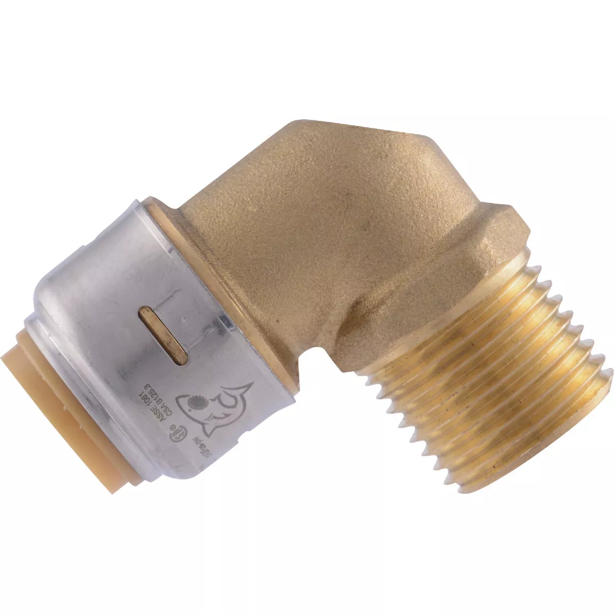 SharkBite 1/2 In. x 1/2 In. Push-to-Connect MNPT Brass Elbow (1/4 Bend) - photo 3