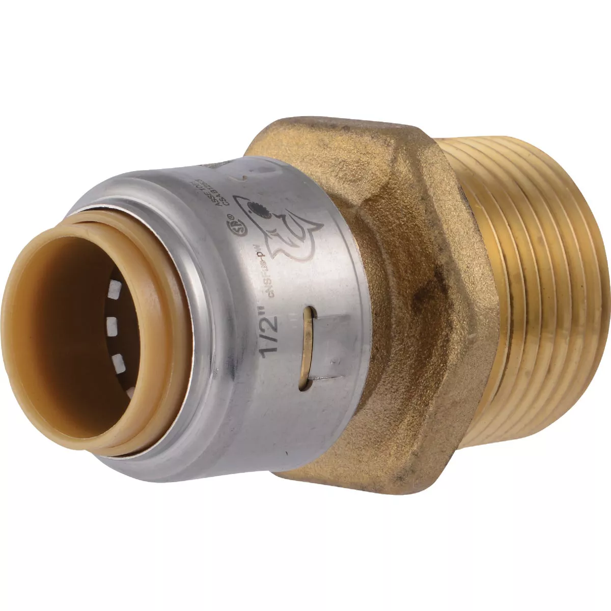 Sharkbite 1/2 In. x 3/4 In. Reducing Brass Push-to-Connect Male Adapter