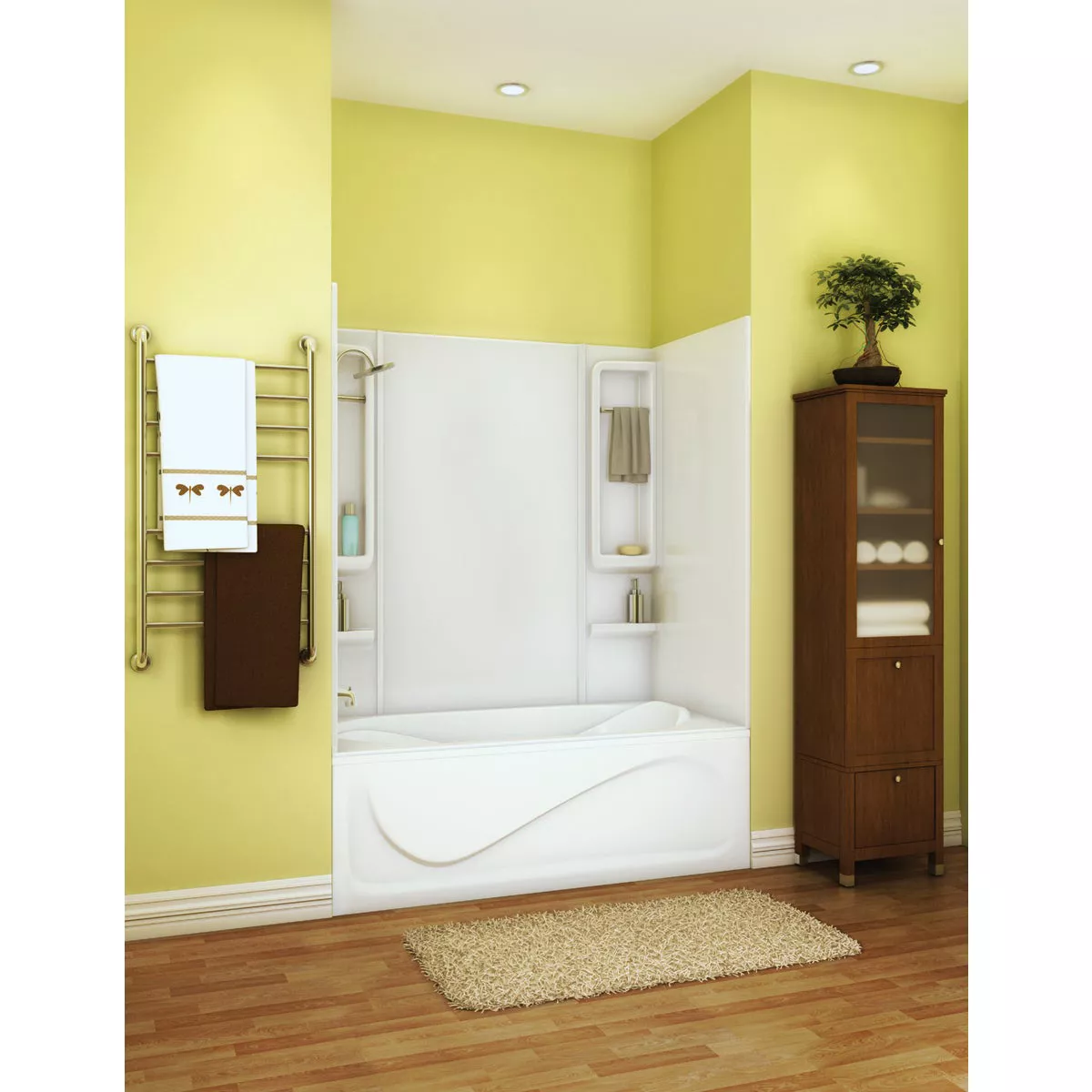 Maax Finesse 5-Piece 59 In. H x 34 In. D Tub Wall Kit in White - photo 3