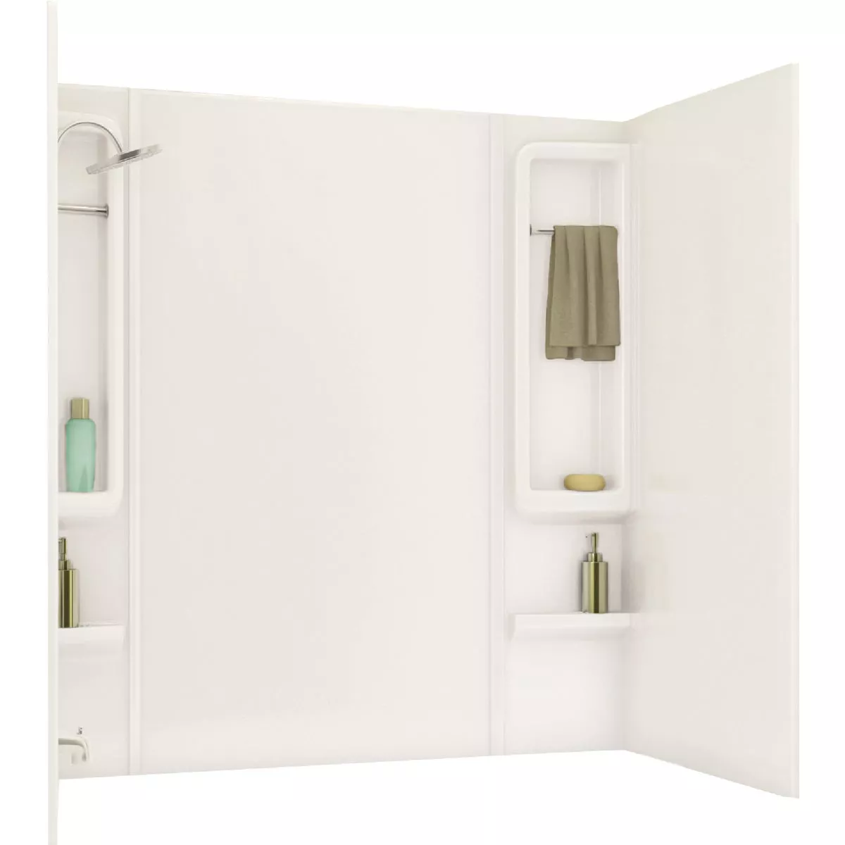Maax Finesse 5-Piece 59 In. H x 34 In. D Tub Wall Kit in White - photo 2