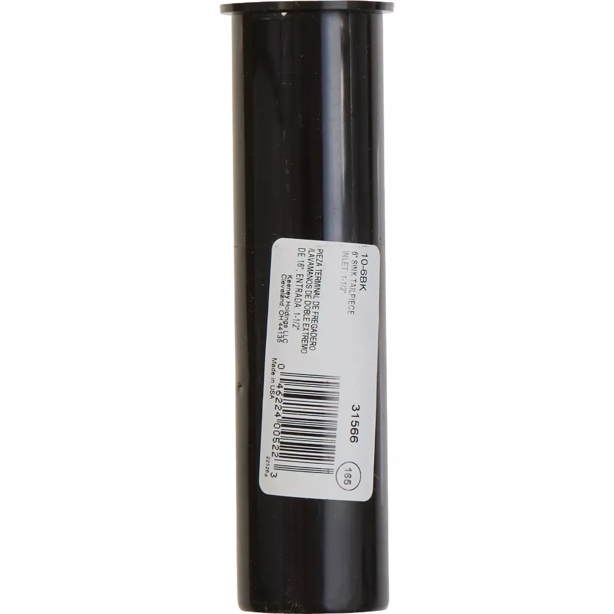 Keeney 1-1/2 In. x 6 In. Black Plastic Flanged Sink Tailpiece - photo 2