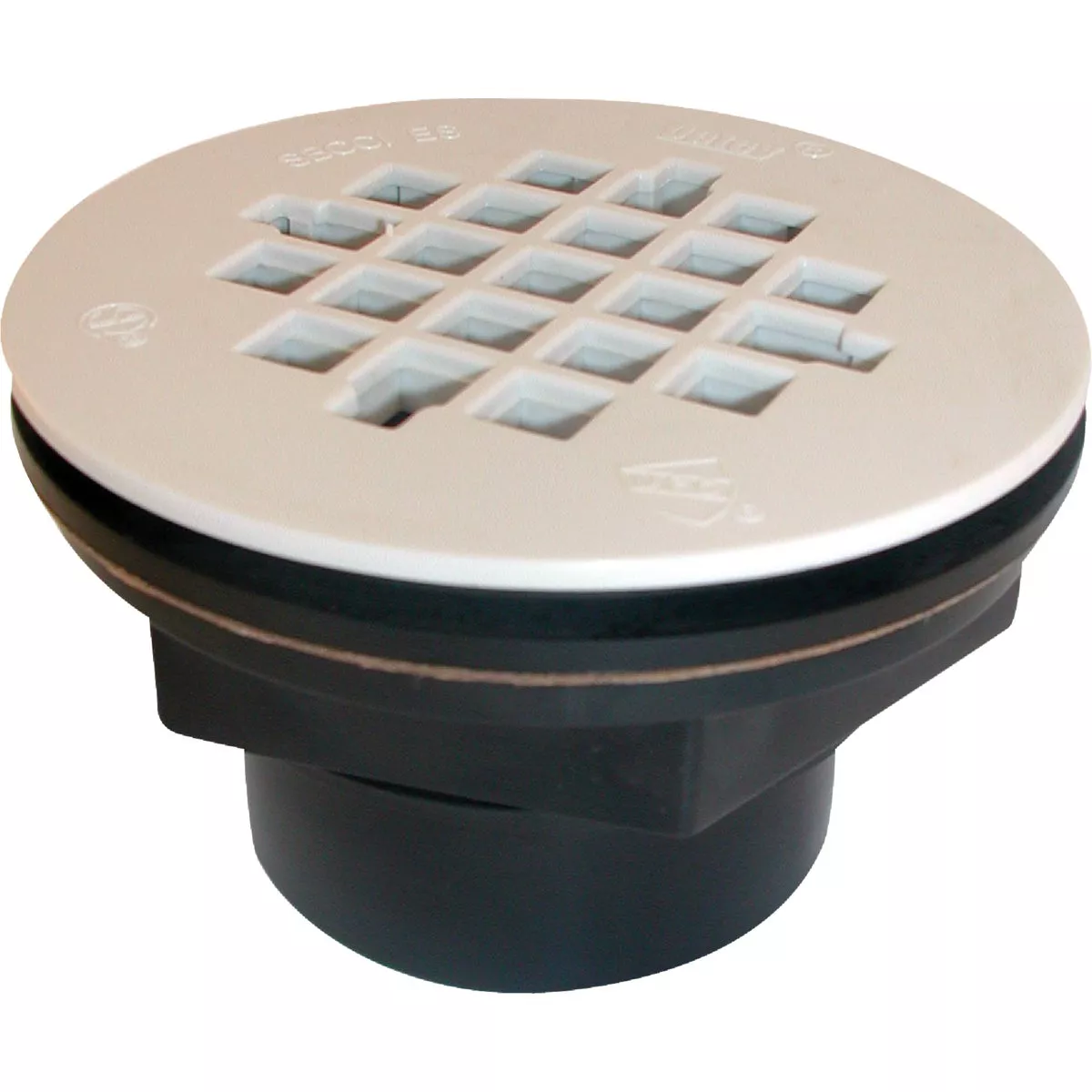 Oatey 101 PS Series 2 In. ABS Solvent Weld Shower Drain with Snap-In Plastic Strainer
