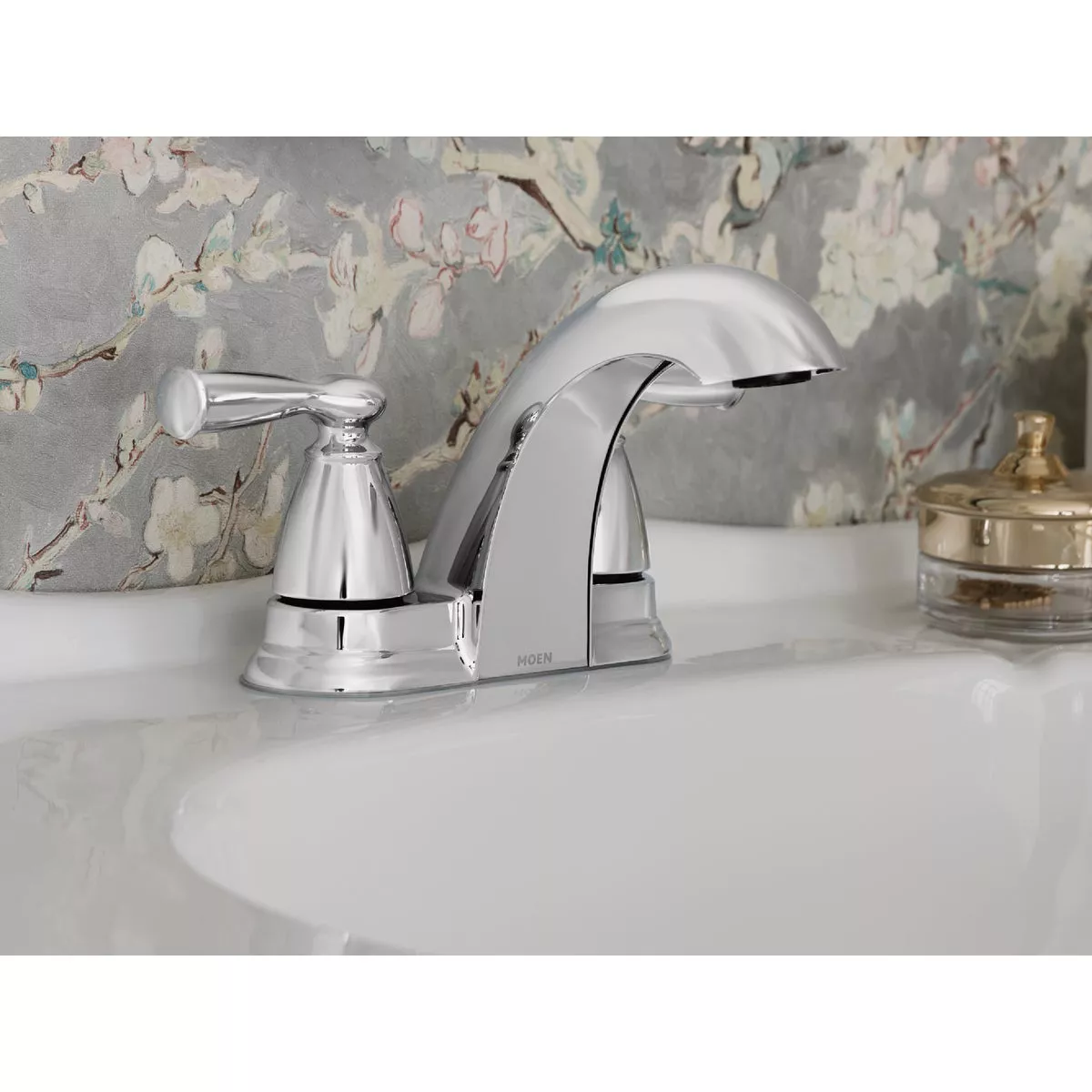Moen Banbury 2-Handle Lever Centerset Bathroom Faucet with Pop-Up, Chrome - photo 2