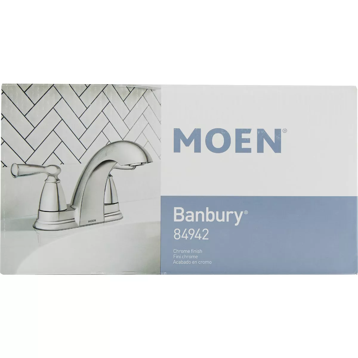 Moen Banbury 2-Handle Lever Centerset Bathroom Faucet with Pop-Up, Chrome - photo 3