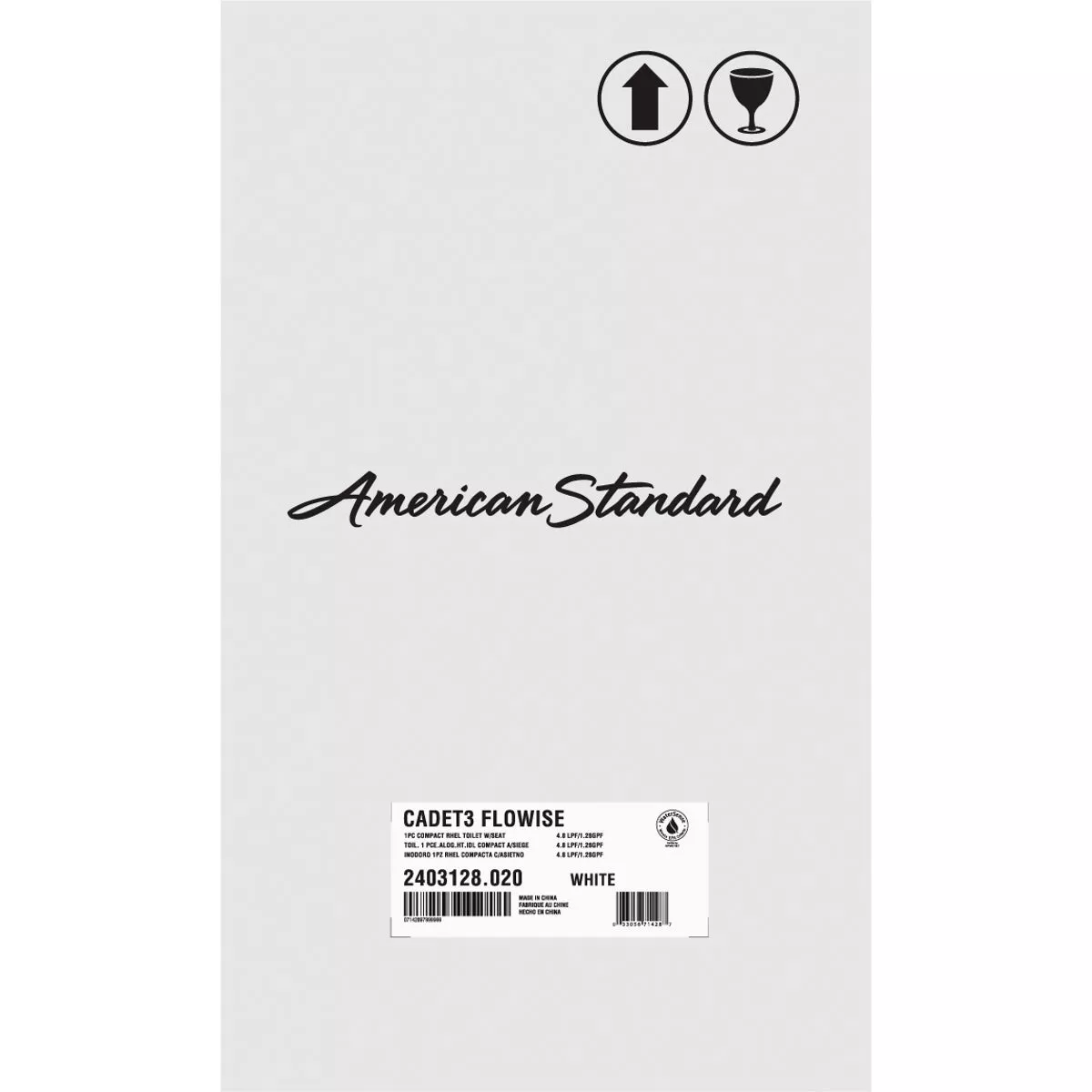 American Standard Cadet 3 Compact White Right Height Elongated Bowl 1.28 GPF Toilet - photo 2