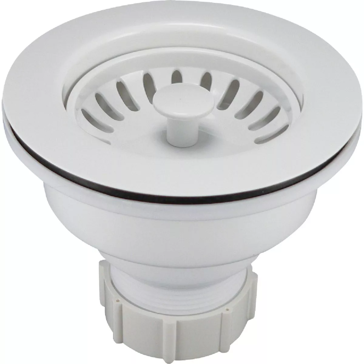 Keeney Plastic Basket Strainer Assembly, White