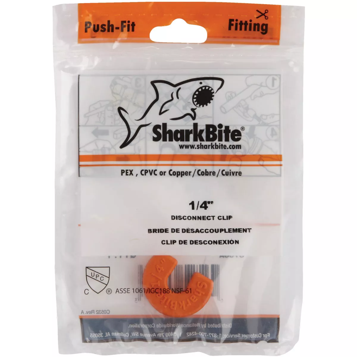 SharkBite 1/4 In. Plastic Disconnect Clip - photo 2