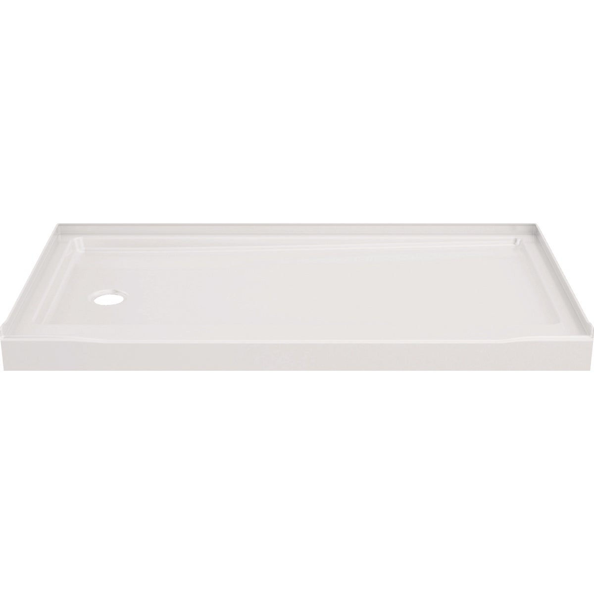 Delta Classic 500 60 In. X 32 In. Left Drain Shower Pan, White 