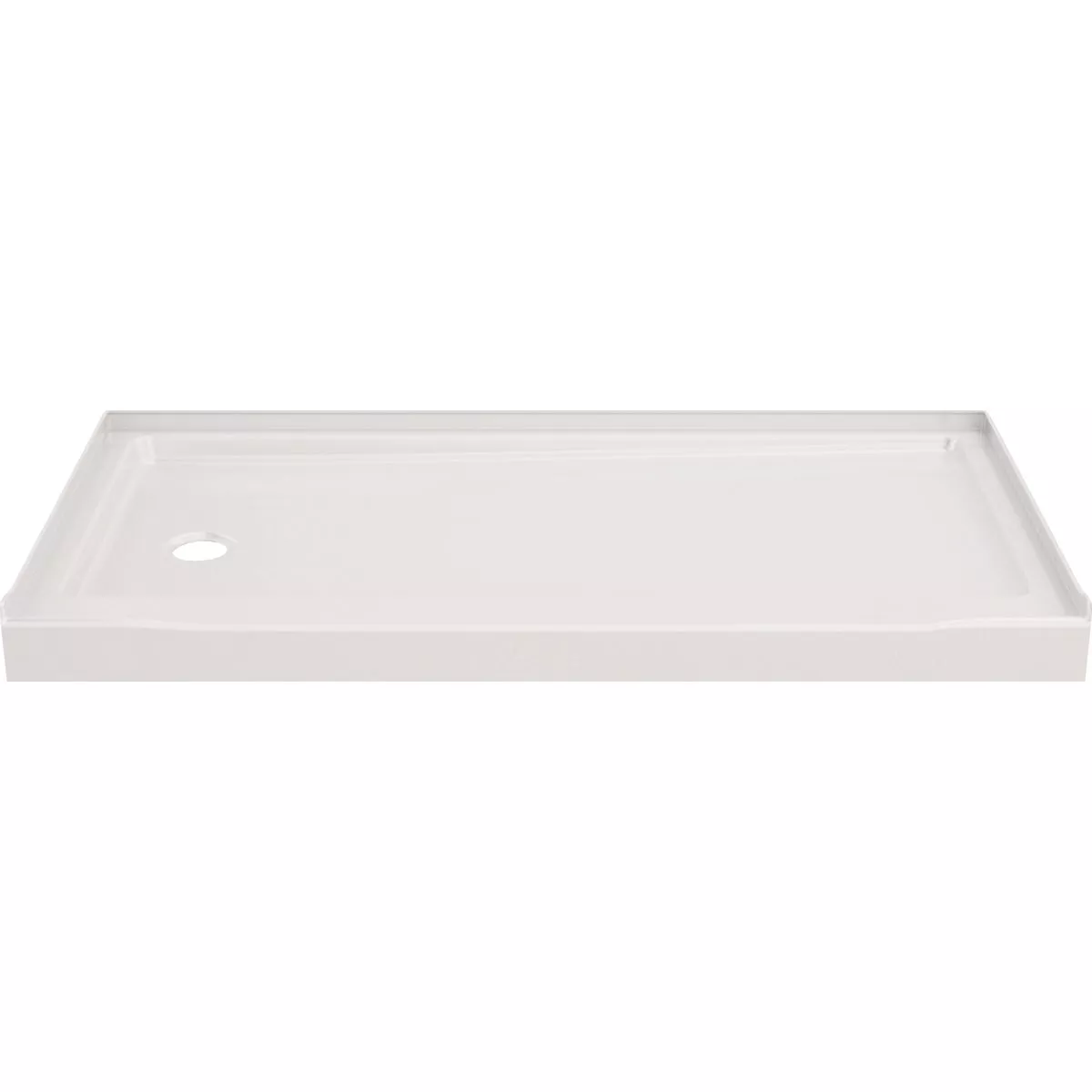 Delta Classic 500 60 In. x 32 In. Left Drain Shower Pan, White