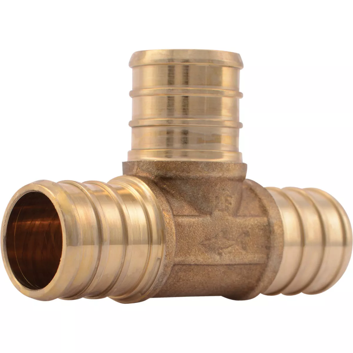 SharkBite 3/4 In. x 3/4 In. x 3/4 In. Barb Brass PEX Tee (10-Pack)