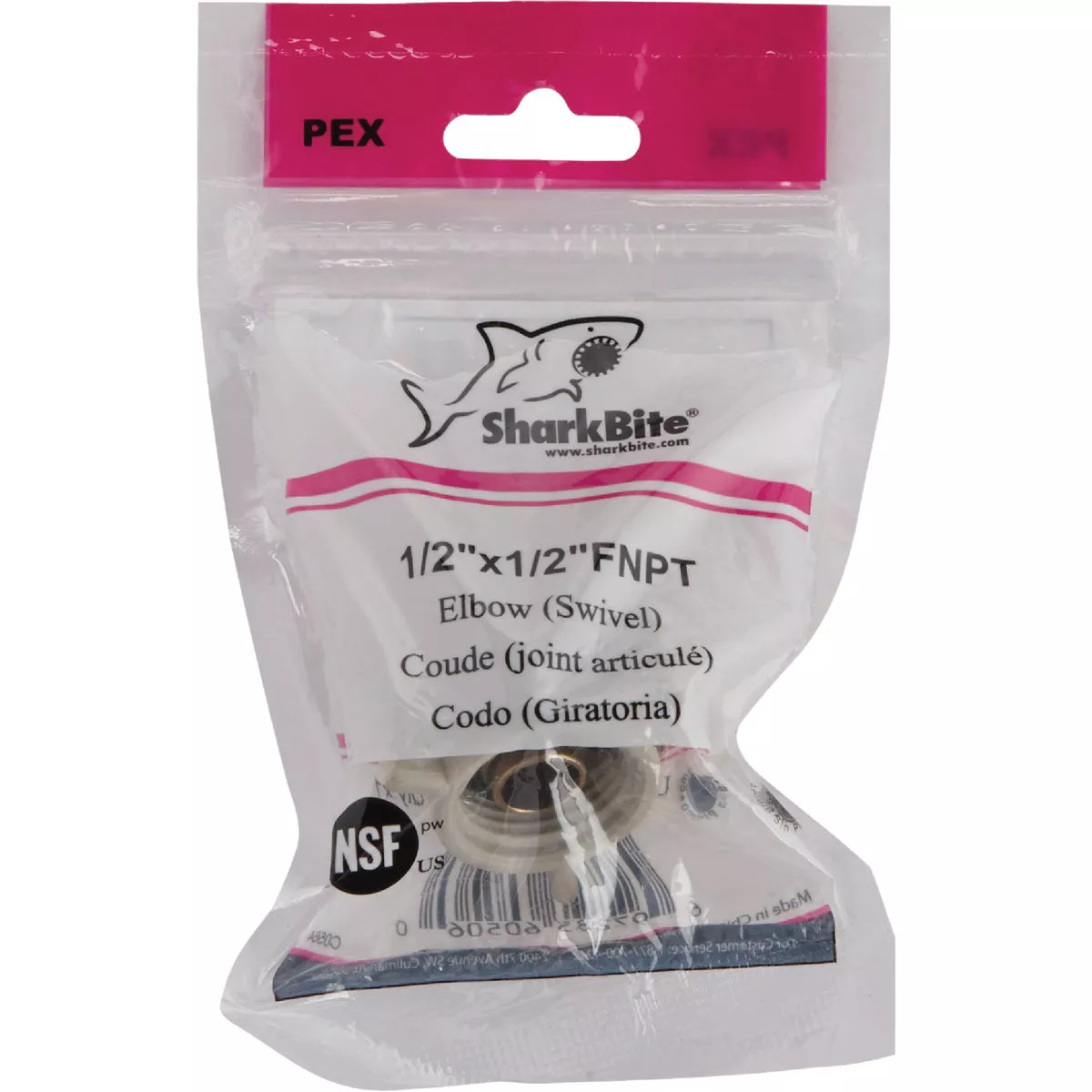 SharkBite 1/2 In. Barb x 1/2 In. FPT 90 Deg. Brass Swivel PEX Elbow (1/4 Bend) - photo 2