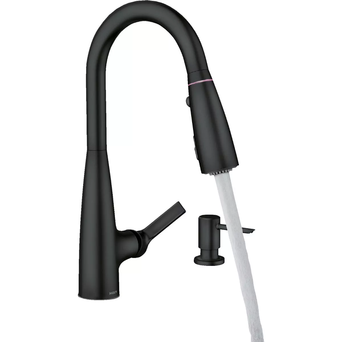 Moen Haelyn 2-Handle Pull-Down Kitchen Faucet with ColorCue, Matte Black - photo 4