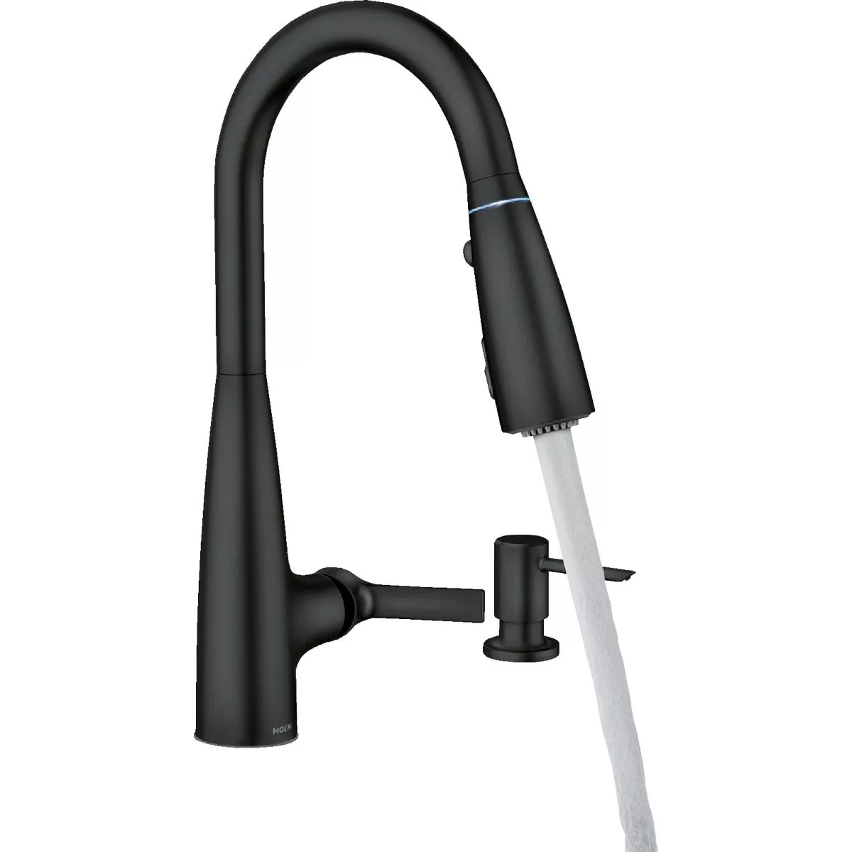 Moen Haelyn 2-Handle Pull-Down Kitchen Faucet with ColorCue, Matte Black - photo 5