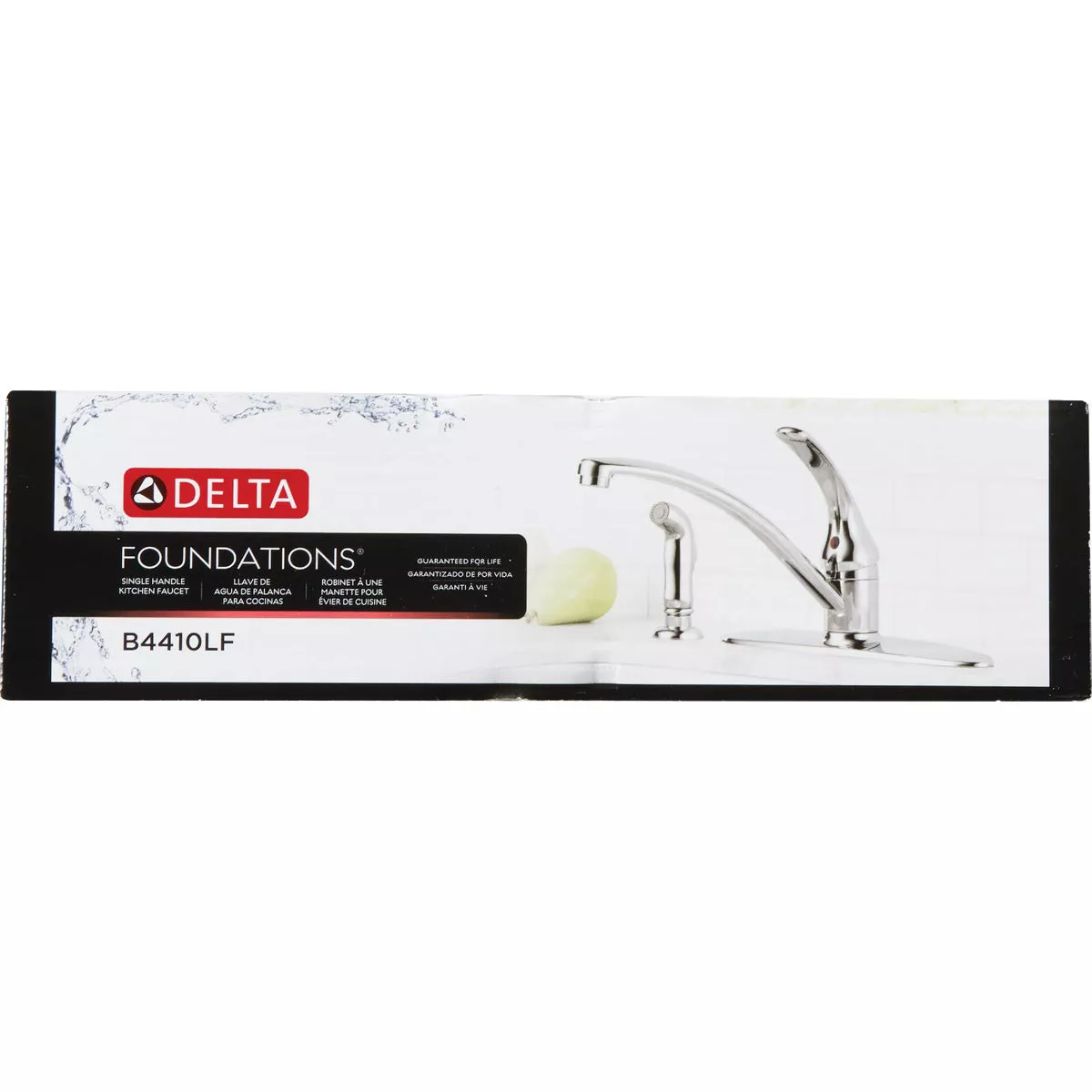 Delta Foundations 1-Handle Lever Kitchen Faucet with Side Spray, Chrome - photo 2