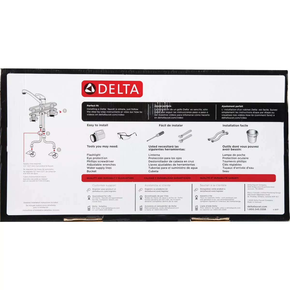 Delta Foundations 1-Handle Lever Kitchen Faucet with Side Spray, Chrome - photo 4