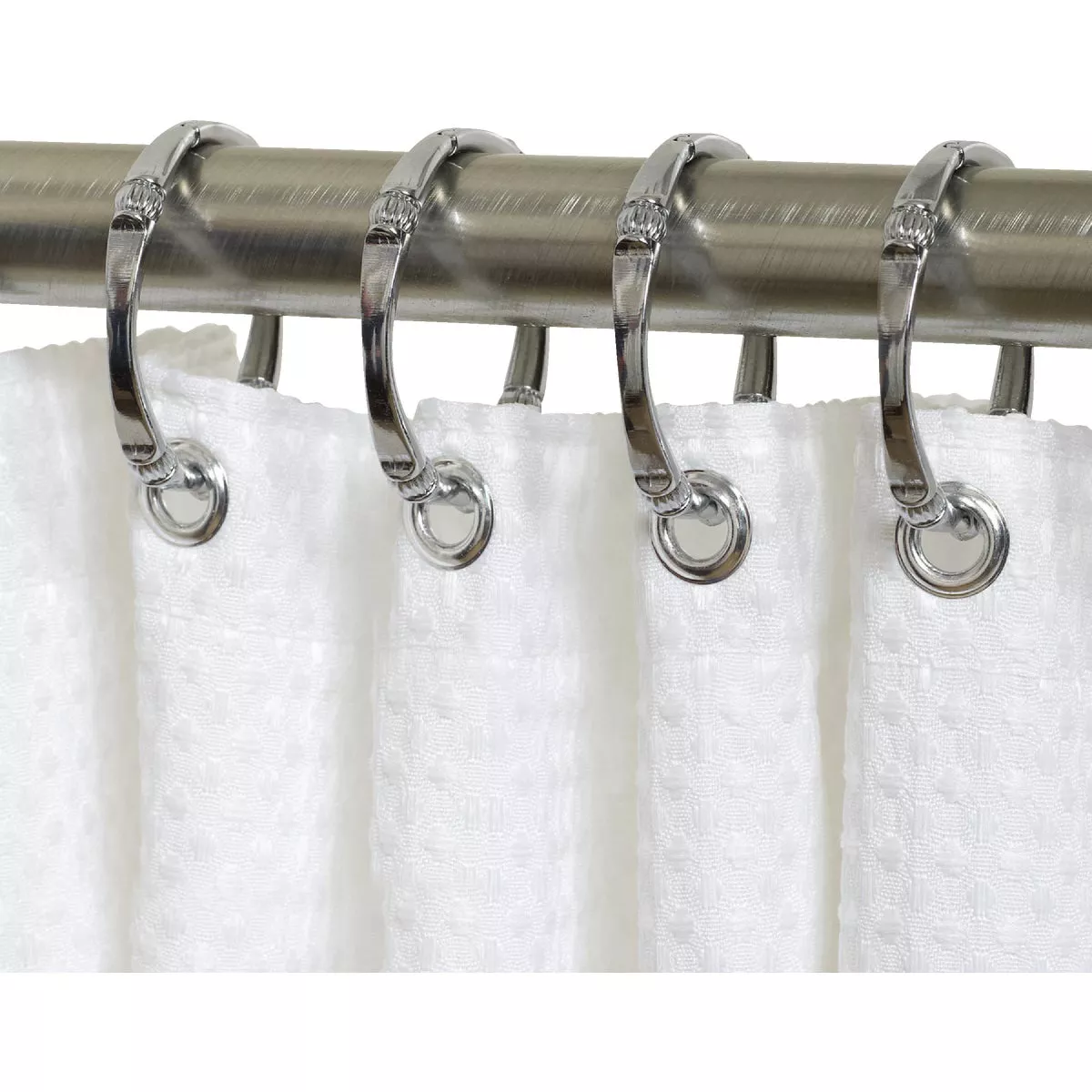 Zenna Home Chrome Decorative Shower Curtain Ring (12-Count)