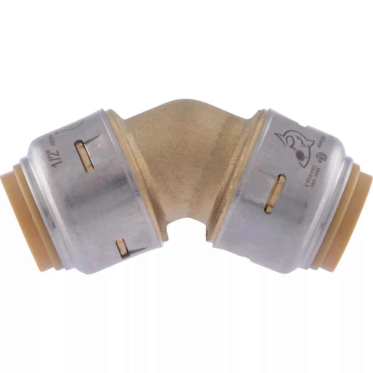 SharkBite 1/2 In. x 1/2 In. 45 Deg. Push-to-Connect Brass Elbow (1/8 Bend) - photo 4