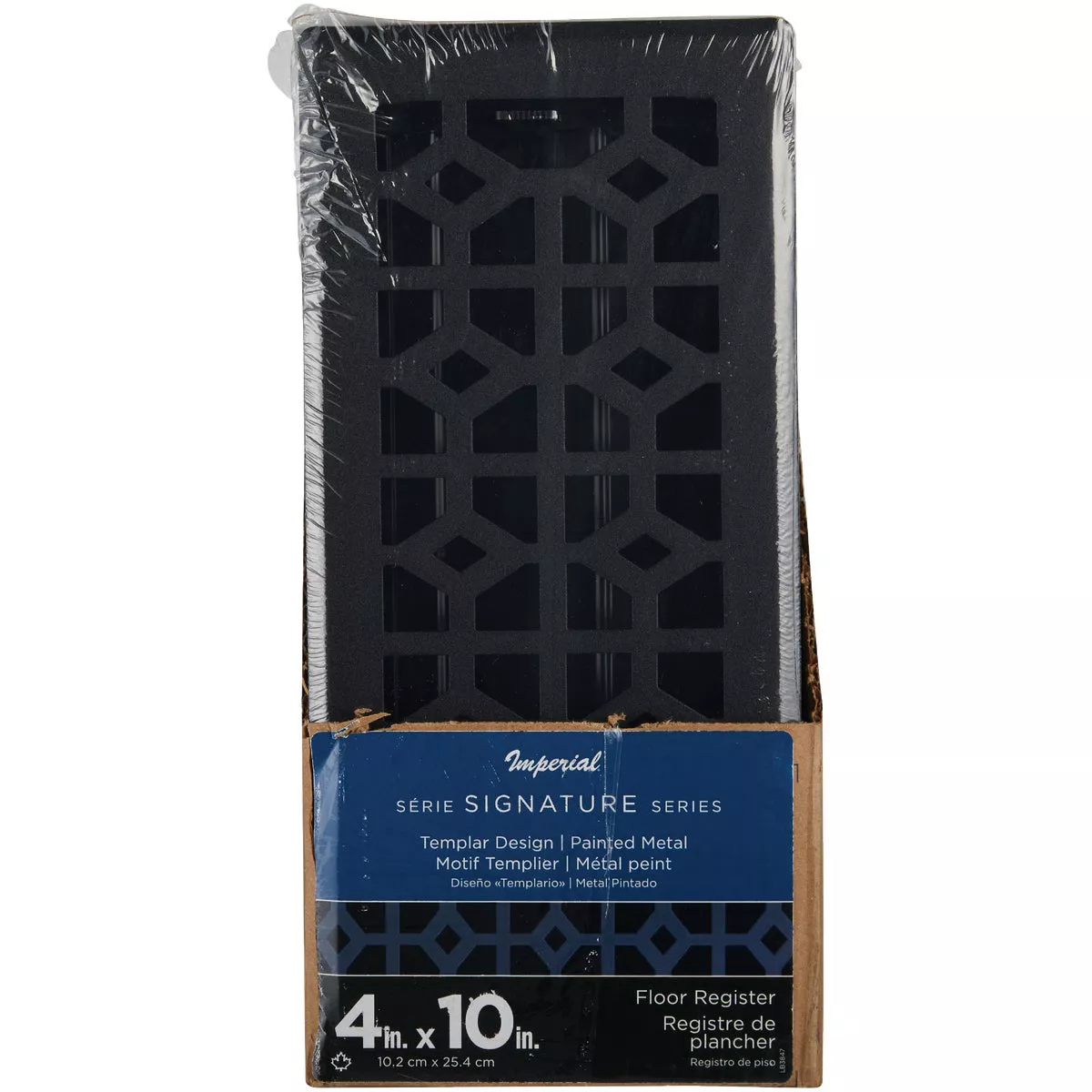 Imperial Templar 4 In. x 10 In. Black Iron Steel Floor Register - photo 3