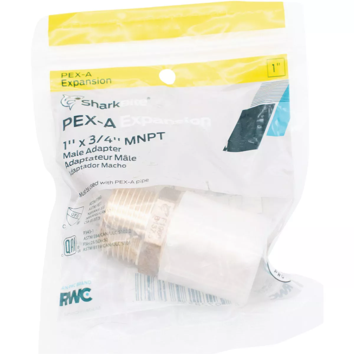 SharkBite PEX-A Brass 1 In. x 3/4 In. MNPT Adapter - photo 2