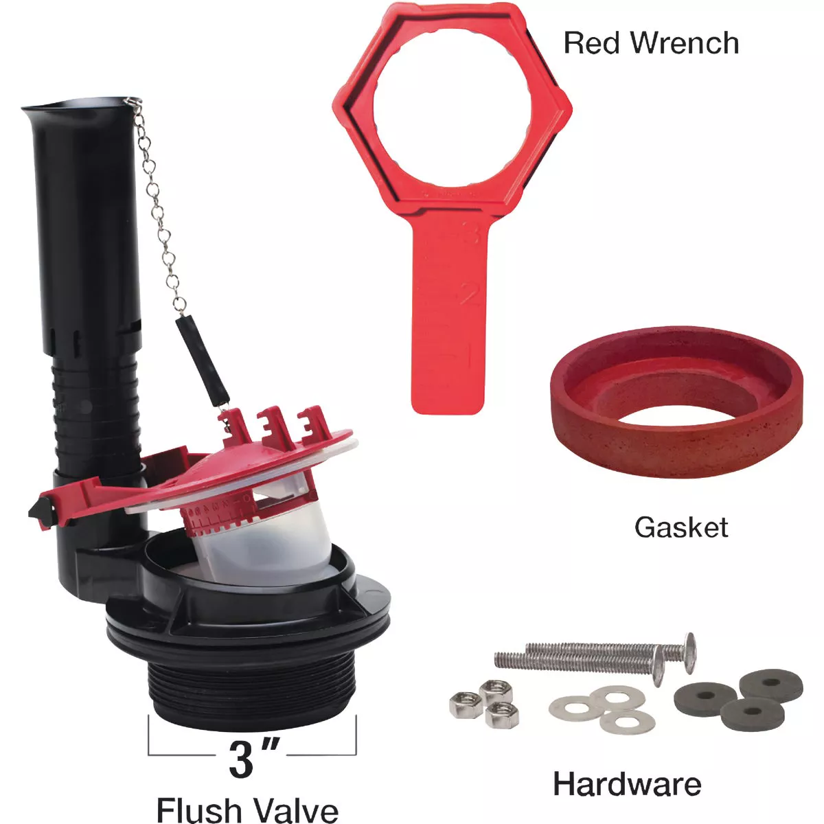 Fluidmaster Universal Flush Valve Repair Kit for 3 In. HET Toilet - photo 2
