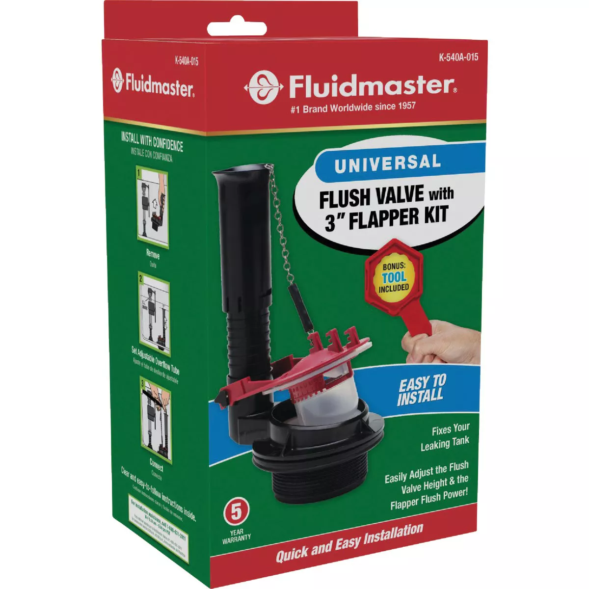 Fluidmaster Universal Flush Valve Repair Kit for 3 In. HET Toilet - photo 6