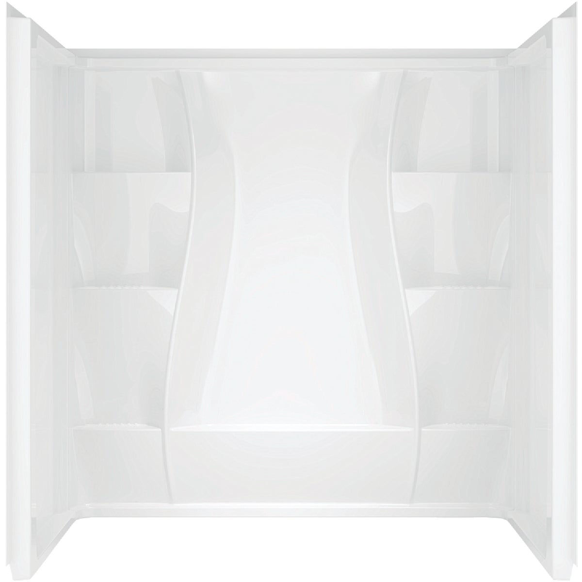 Delta Classic 400 60 In. x 32 In. Shower Wall Set in White (3Piece