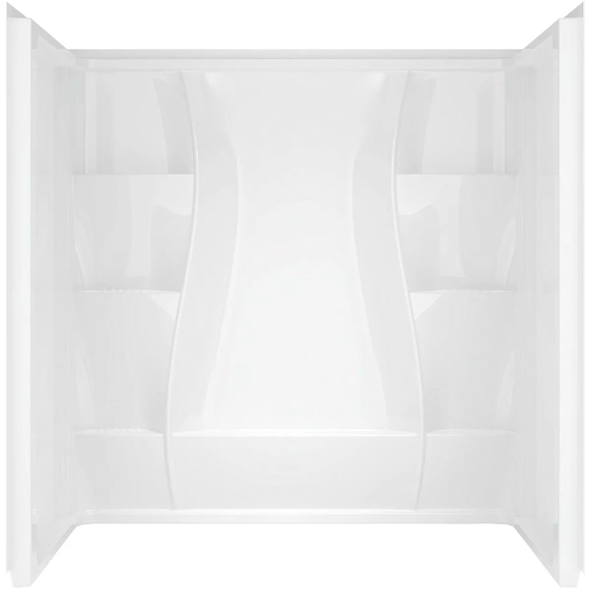 Delta Classic 400 60 In. x 32 In. Shower Wall Set in White (3-Piece)