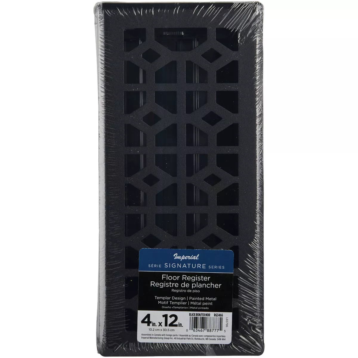 Imperial Templar 4 In. x 12 In. Black Iron Steel Floor Register - photo 2