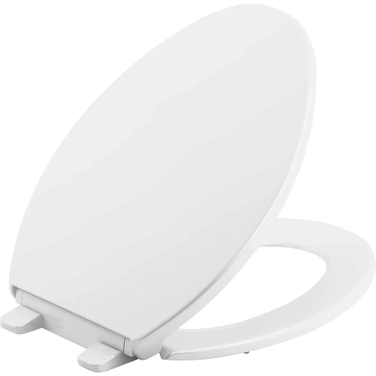 Kohler Brevia Quiet-Close Elongated Closed Front White Toilet Seat with Grip-Tight Bumpers - photo 2