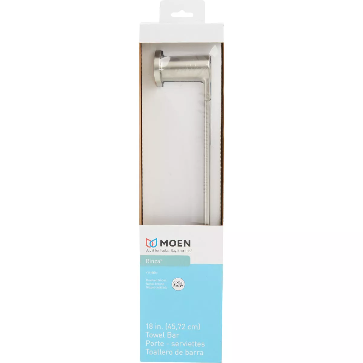 Moen Rinza 18 In. Towel Bar, Spot Resist Brushed Nickel | True Value ...