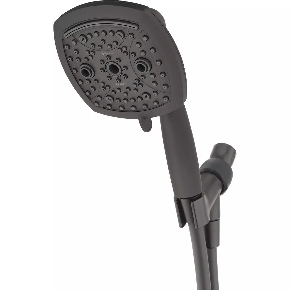 Oxygenics Contour 9-Spray 1.8 GPM Handheld Showerhead, Matte Black