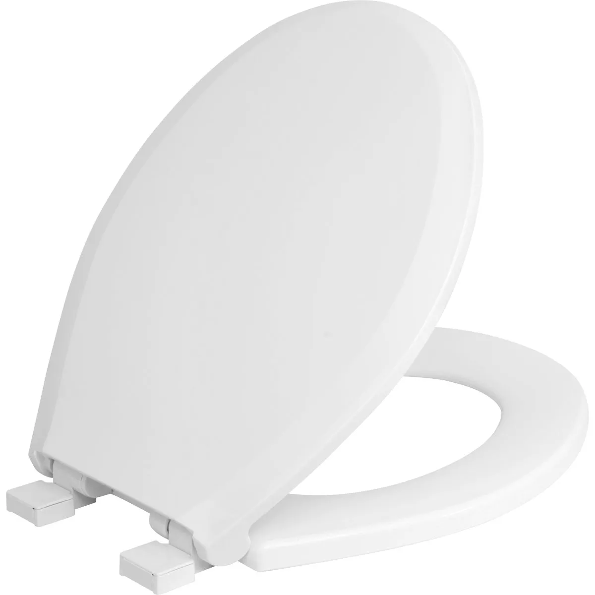 Centoco Round Closed Front White Plastic Toilet Seat with Slow Close