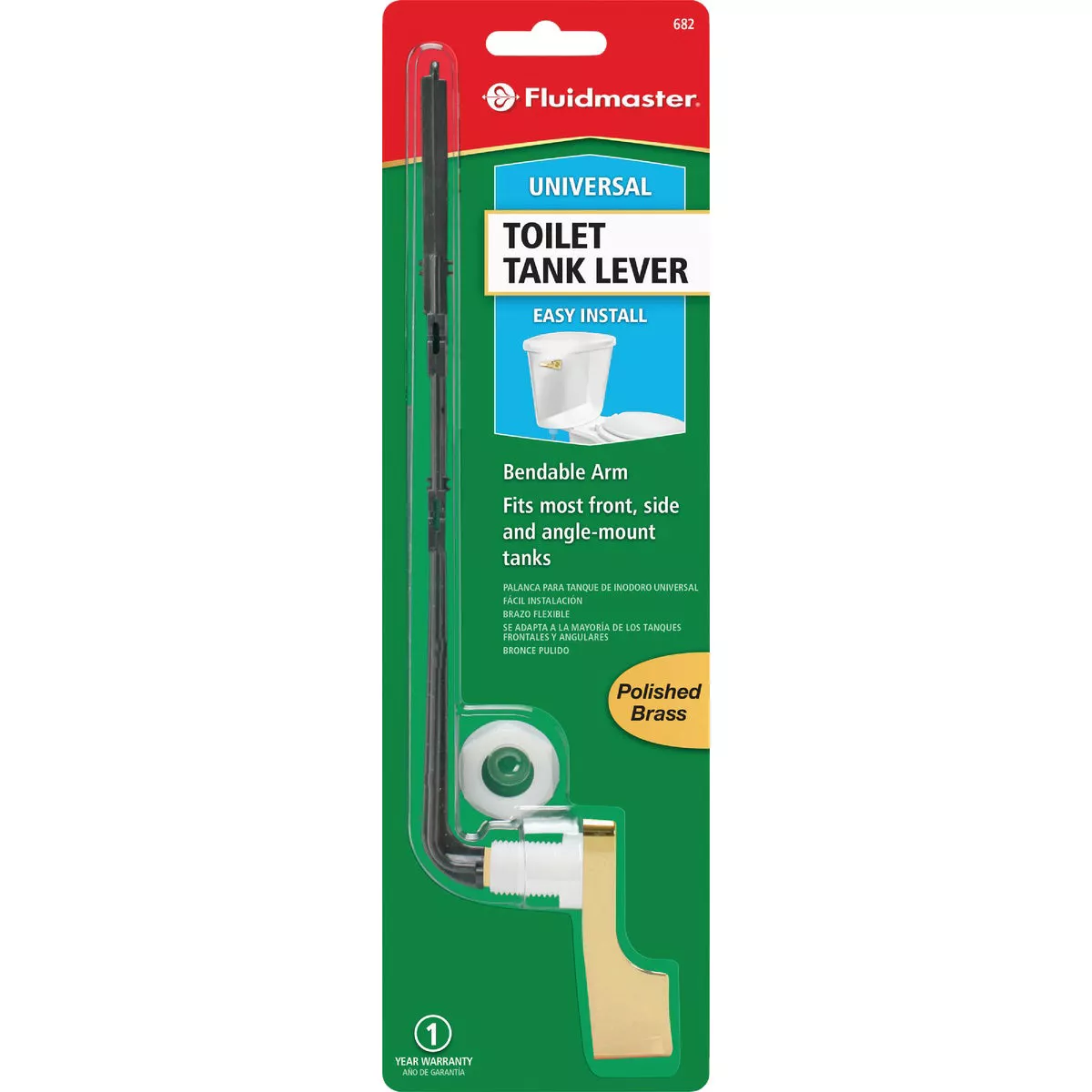 Fluidmaster Sure-Fit Basic Polished Brass Tank Lever with Plastic Arm - photo 2