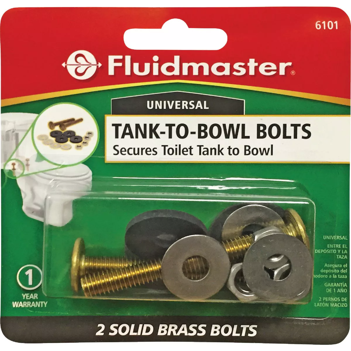 Fluidmaster Toilet Tank-to-Bowl Tank Bolts Kit (2-Pack) - photo 2