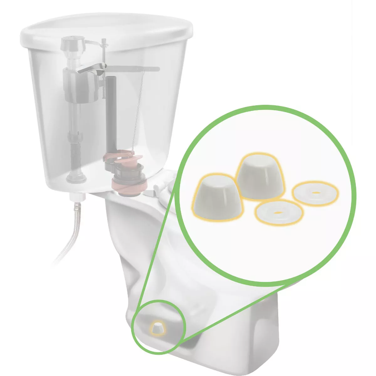 Fluidmaster White Plastic Snap-On Toilet Bolt Caps (2-Pack) - photo 2