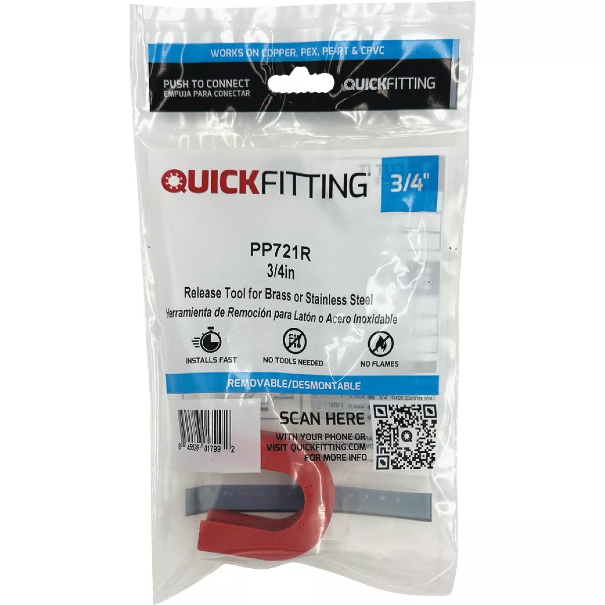 QuickFitting 3/4 In. Slip Clip Push-to-Connect Patented Disconnect Clip - photo 2