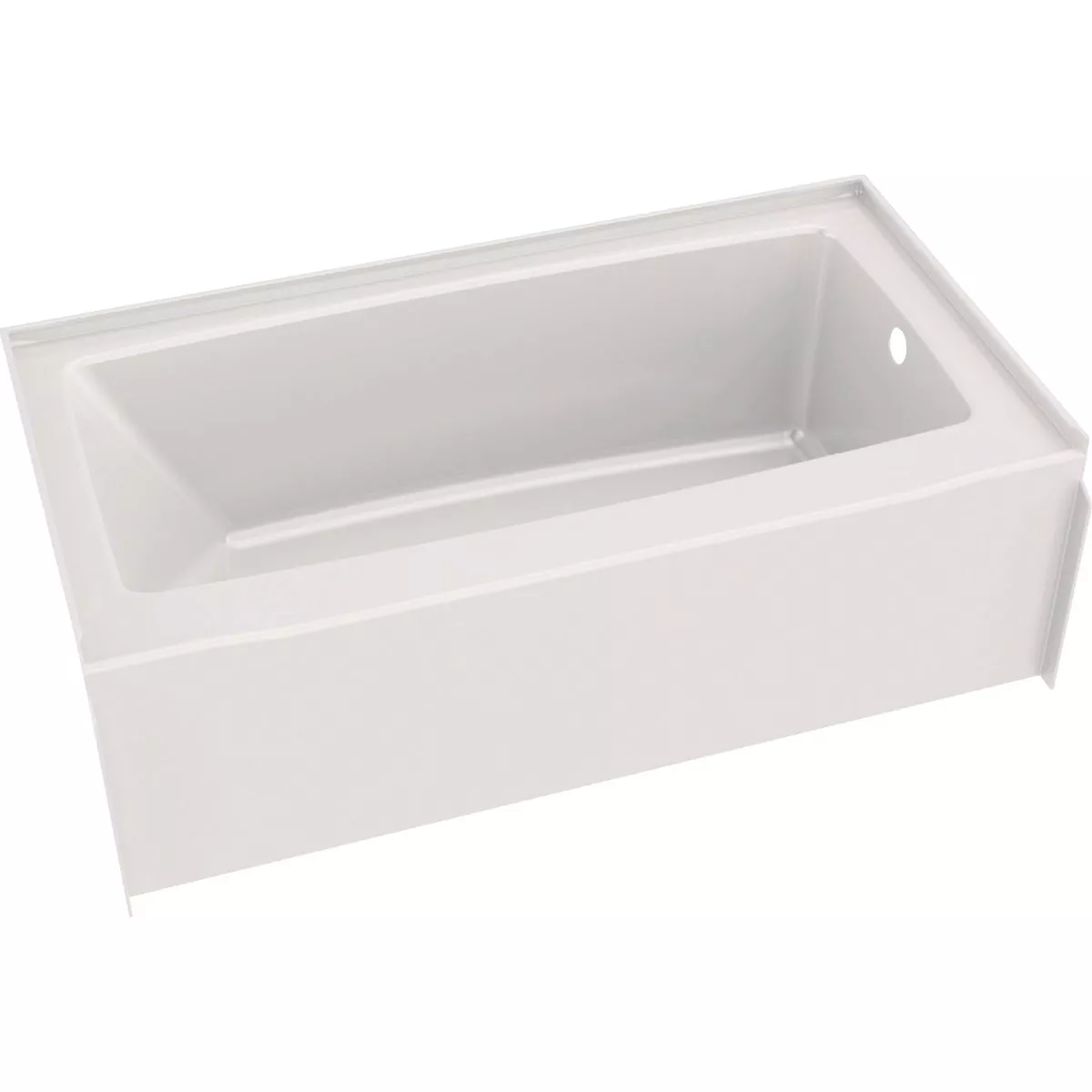 Delta Classic 500 60 In. L x 32 In. W Right Drain Rectangular Alcove Bathtub, White